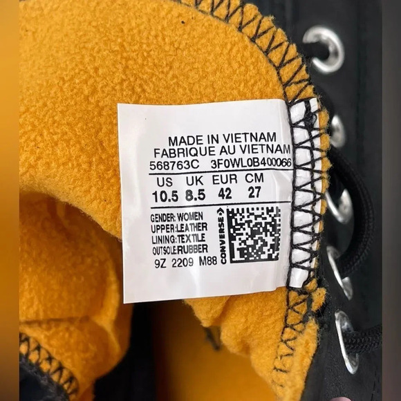 Converse Chuck Taylor All Star Lugged Hi Winter Boots Gore-Tex 10.5 - Picture 9 of 9